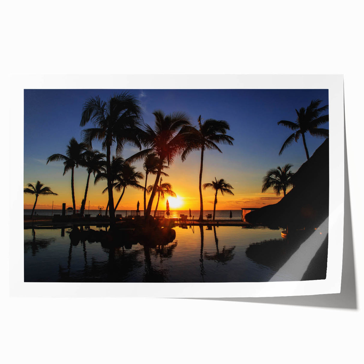 Rolled print of Cabo San Lucas scenery with vibrant ocean blues and sandy hues, suitable for art wall dining room.