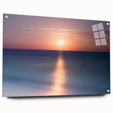 Acrylic print of a Cancun scenery in vibrant blue and green tones, suitable for bedroom or dining room decor.