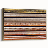 Framed canvas featuring a vintage-style landscape of Oman in gold and black tones, ideal for bedroom wall decor.