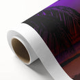 Art Deco poster of Tahiti with vibrant oceanic and green hues on rolled canvas.
