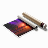 Extra large rolled print of Tahitian scenery with vibrant floral elements, ideal for classy bathroom wall art.