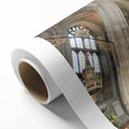 Art Deco poster of Canterbury, New Zealand scenery in soft pastel shades on rolled canvas, ideal for nursery wall art.