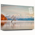 Acrylic print of a New Zealand Otago scenery in muted earth tones, ideal for bedroom or dining room decor.