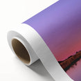 Art deco poster of Taranaki, New Zealand scenery in pastel colors on rolled canvas, ideal for nursery wall art.