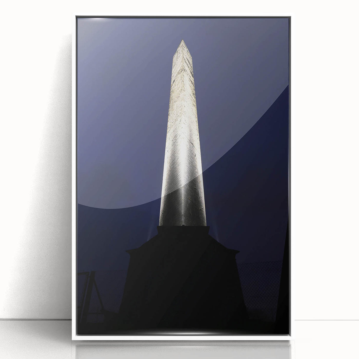 Art deco poster of Wellington skyline in muted gray and blue tones on framed acrylic, ideal for modern nursery wall art.