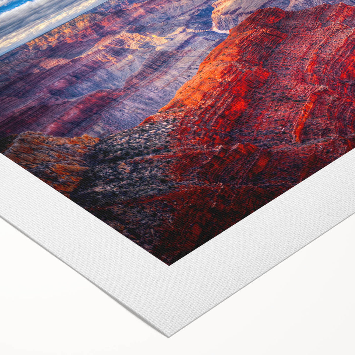 Art deco poster of the Grand Canyon in earthy tones on rolled canvas, suitable for dining room decor.