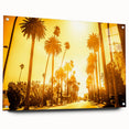 Acrylic print of Beverly Hills scenery in muted earth tones, ideal for dining room or bedroom decor.
