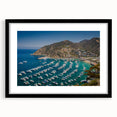 Extra large abstract art print depicting colorful, textured California scenery on a black framed canvas.