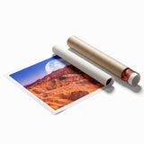 Extra large rolled print of Death Valley scenery in natural earth tones, suitable as classy bathroom wall art.