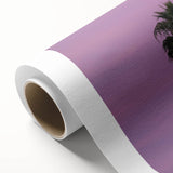 Art deco poster of Hollywood, California scenery in pastel shades on rolled canvas, ideal for nursery wall art.