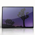 Large abstract wall art featuring a Joshua tree with muted earth tones on a framed acrylic.