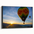 Black and white framed canvas of Napa Valley landscape, ideal for bedroom wall art.