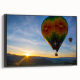 Black and white framed canvas of Napa Valley landscape, ideal for bedroom wall art.