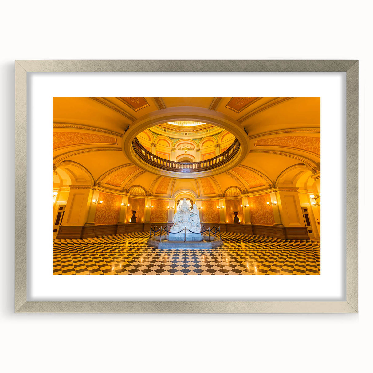 Textured abstract art print of Sacramento scenery in muted earth tones on a framed canvas, ideal for bedroom wall decor.