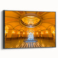Black and white framed canvas of Sacramento landscape, ideal for bedroom wall art.