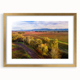 Extra large wall art featuring an abstract depiction of Sonoma, California in textured tones of gold and brown.