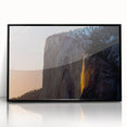 Large abstract wall art depicting the Yosemite landscape in muted earth tones on a framed acrylic.