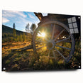 Acrylic print of Vail, Colorado landscape in muted earth tones, ideal for bedroom or dining room decor.
