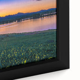 Textured black wall art featuring a colorful Boulder, Colorado scenery on extra large framed canvas.