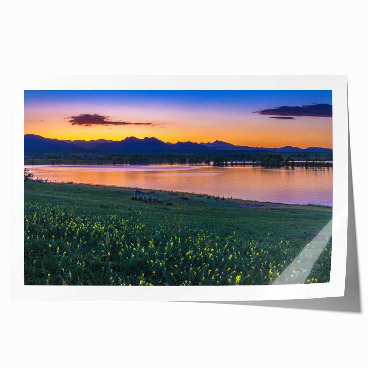 Rolled print of Boulder, Colorado scenery in muted earth tones, ideal for art wall dining room.