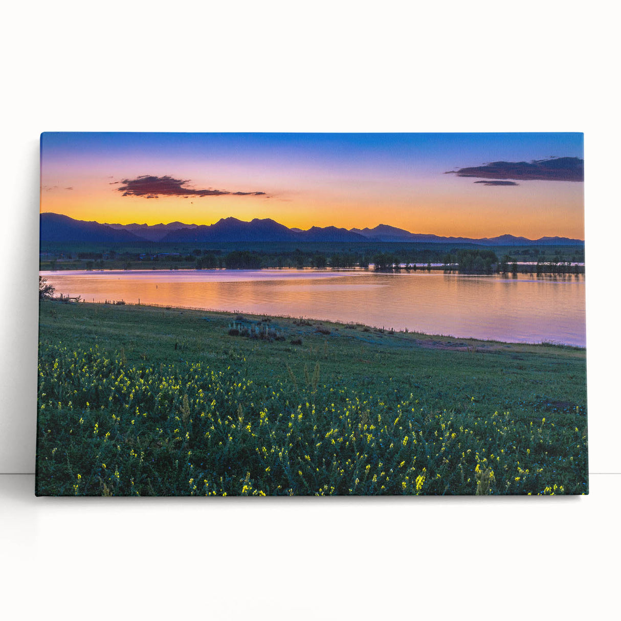 Black and white landscape of Boulder, Colorado on stretched canvas, ideal for kitchen wall art.