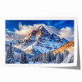 Maroon Bells, Colorado landscape on rolled print featuring autumn colors, ideal for art wall dining room.