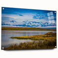 Acrylic print of Colorado Springs scenery with vibrant earth tones, ideal for dining room decor.