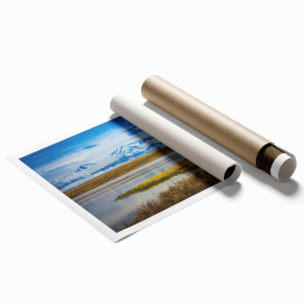 Extra large rolled print of Colorado Springs scenery with vibrant floral elements.