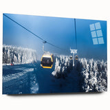 Large abstract wall art of Telluride, Colorado landscape on acrylic glass, ideal for bedroom or dining room decor.