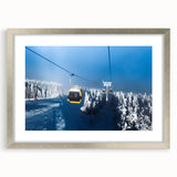 Textured art print of abstract Telluride, Colorado scenery in muted earth tones, framed in silver, ideal for bedroom art.