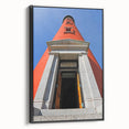 Black and white wall art of Daytona landscape on framed canvas, ideal for bedroom decor.