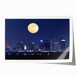 Extra large rolled print of Tampa, Florida scenery, featuring vibrant green and blue tones, ideal for art wall dining room.