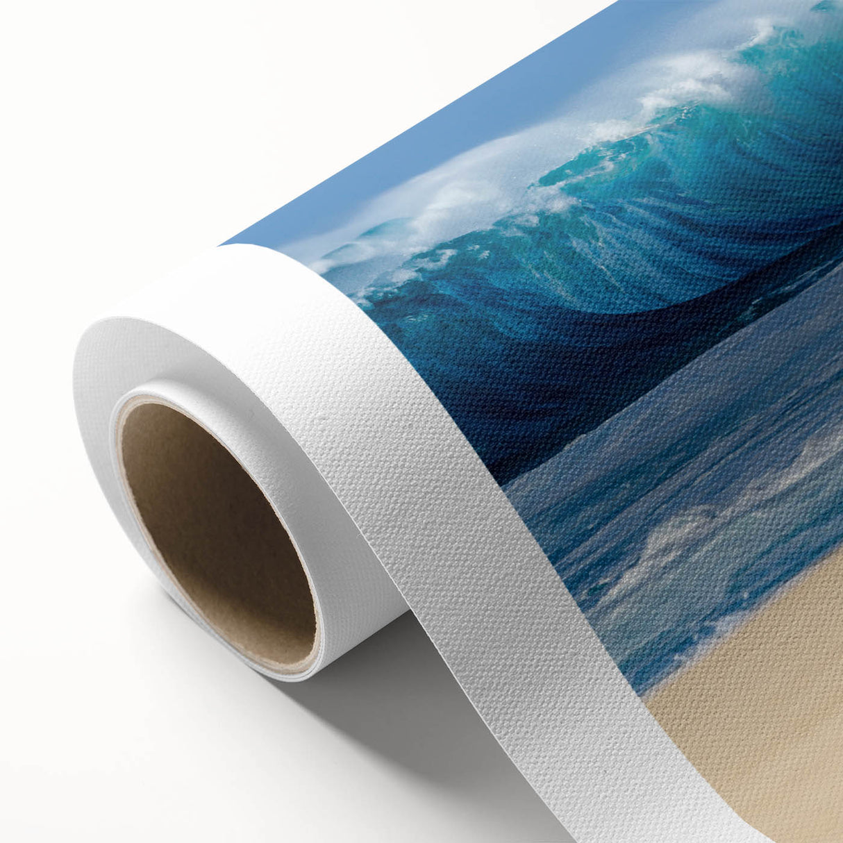 Art deco poster of Oahu scenery with pastel color palette on rolled canvas, ideal for nursery wall art.