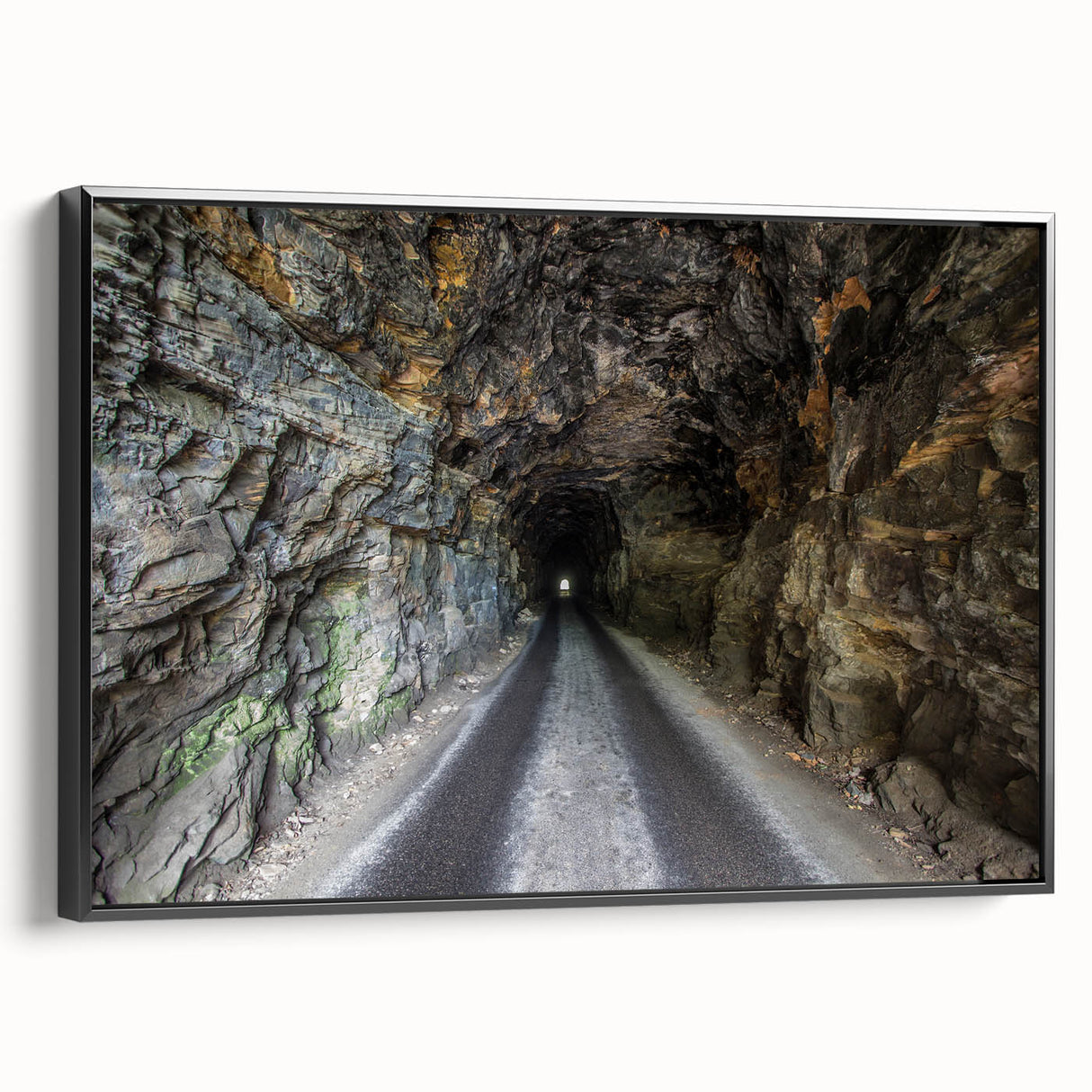 Black and white framed canvas featuring a vintage-style Kentucky landscape, ideal for bedroom wall decor.
