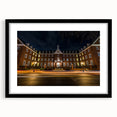 Extra large abstract art print of Annapolis, Maryland, featuring vibrant colors and textured design on a black framed canvas.