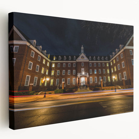 Large art print of Annapolis scenery on stretched canvas, featuring vivid blue and green tones, ideal for kitchen wall art.
