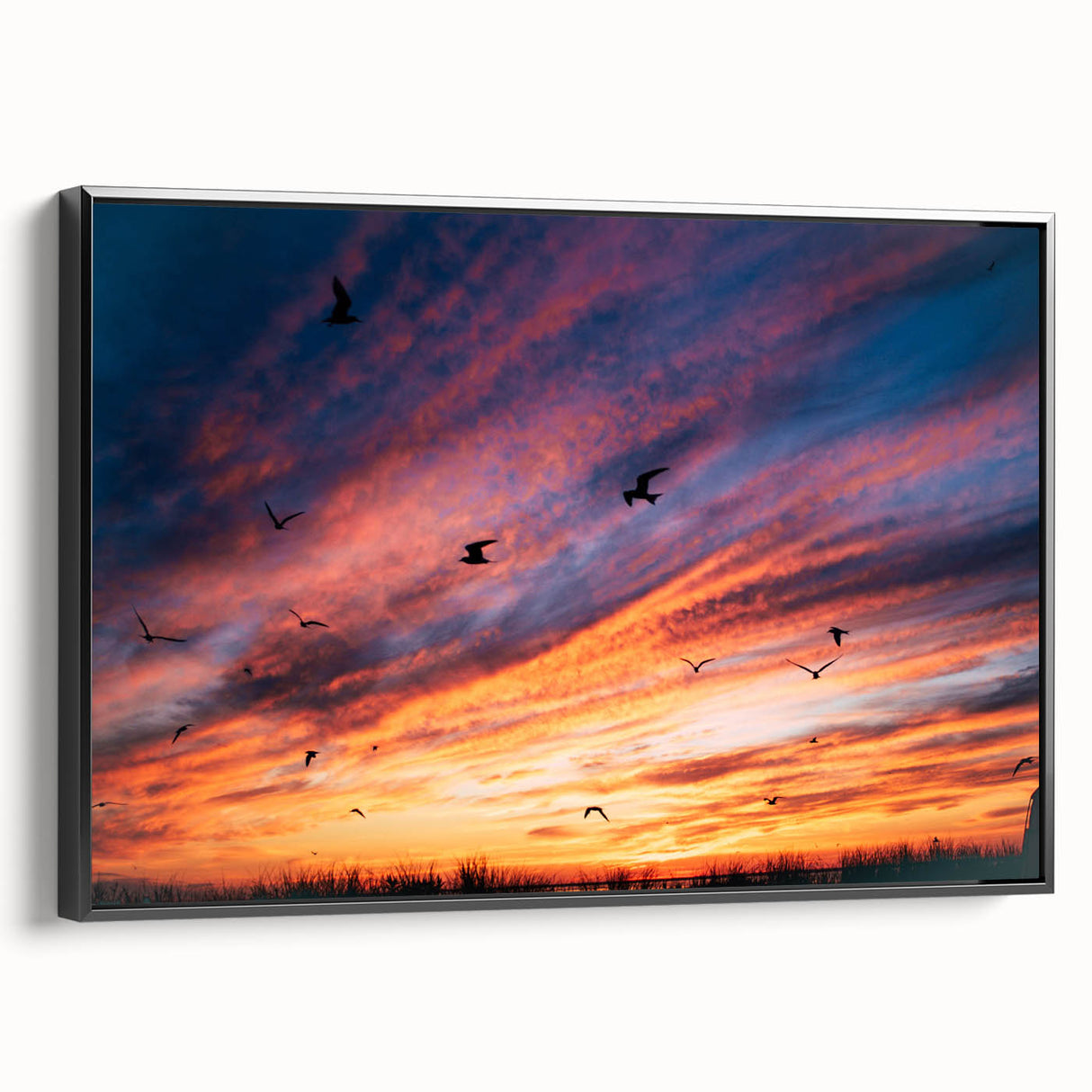 Black and white framed canvas of Nantucket landscape, featuring vintage poster art style, suitable for bedroom wall decor.