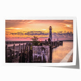 Extra large rolled print of Michigan's Upper Peninsula in muted earth tones, ideal for art wall dining room.