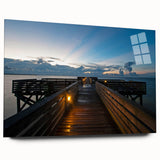 Large abstract wall art depicting the Mississippi scenery in muted earth tones on acrylic glass.