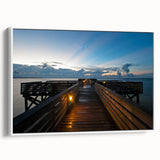 Framed canvas depicting a vintage poster art of the Mississippi scenery, in colorful art tones, ideal for living room decor.