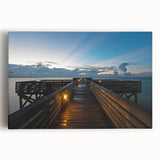 Black and white photograph of the Mississippi landscape on stretched canvas, suitable for kitchen wall art.