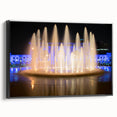 Black and white framed canvas of Kansas City skyline, ideal for bedroom wall art in a vintage poster style.