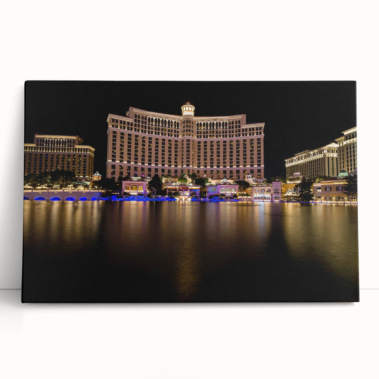 Black and white large canvas art of Las Vegas skyline, ideal for kitchen wall art or bedroom ambiance.