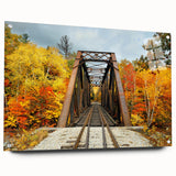 Acrylic print of a New Hampshire landscape in muted earth tones, ideal for dining room decor.
