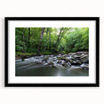 Abstract art print of Durham, North Carolina in vibrant, colorful hues on a large textured canvas.