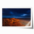 Extra large rolled print depicting a North Dakota landscape in muted earth tones, ideal for art wall dining room.