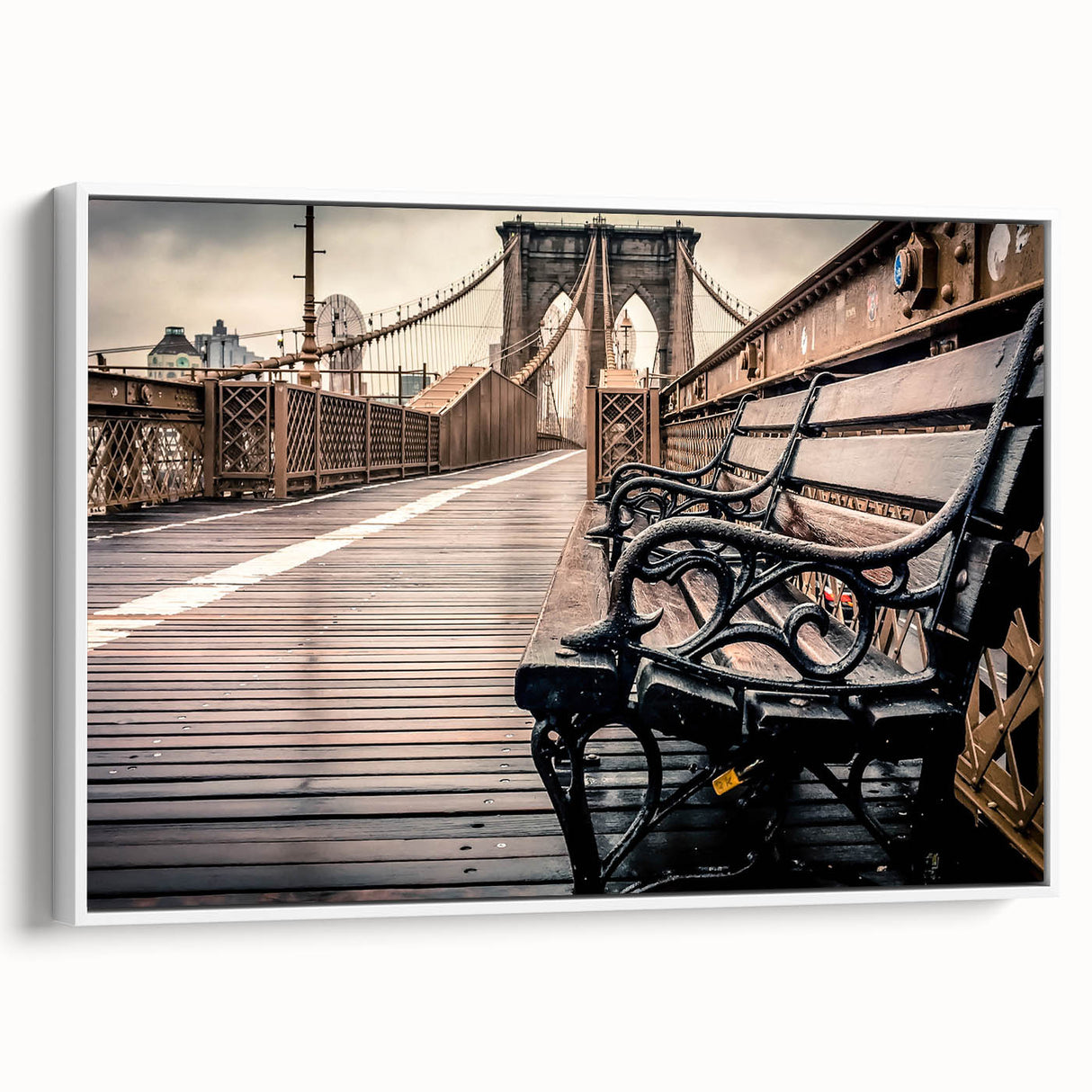 Vintage poster art of Long Island with colorful accents on a framed canvas, suitable for an extra-large living room wall.
