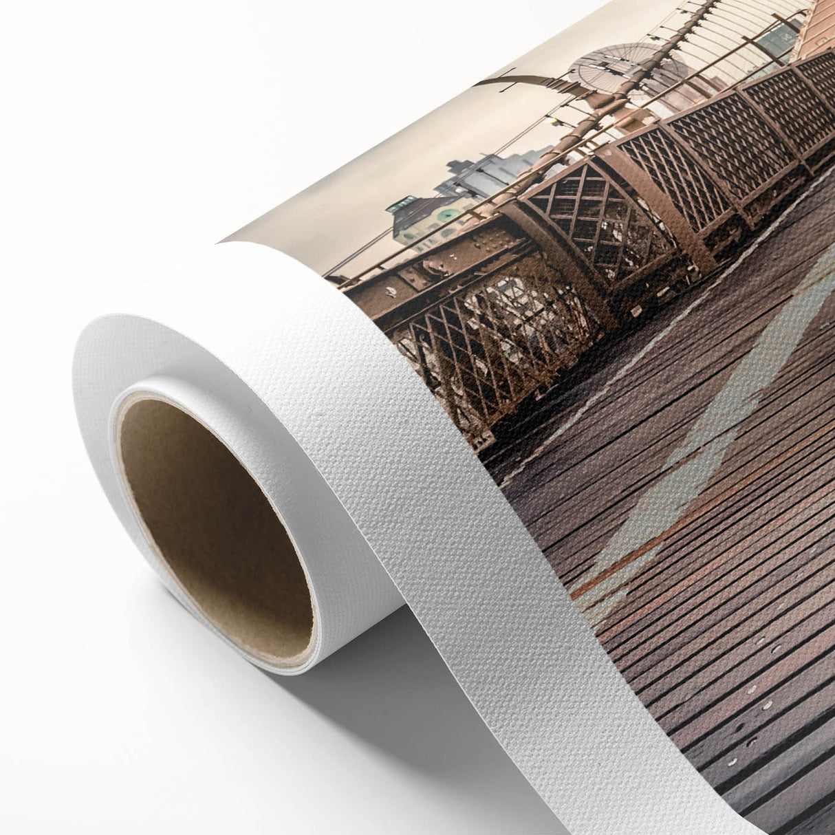 Art Deco style poster of Long Island, featuring muted pastel colors on rolled canvas, suitable for nursery wall art.