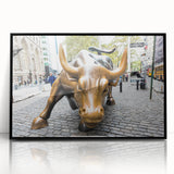 Large abstract wall art depicting the New York City skyline in black and white tones on a framed acrylic panel.