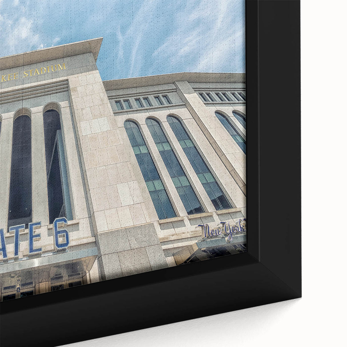 Extra large framed canvas featuring a black and colorful textured art scene of NYC, ideal for living room decor.